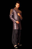 Flamboyant Purple Indian Wedding Indo-Western Sherwani for Men -BL1005