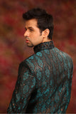 Trendy Rama Green Indian Wedding Indo-Western Sherwani for Men -BL1006