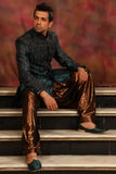 Trendy Rama Green Indian Wedding Indo-Western Sherwani for Men -BL1006