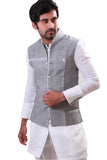 White Pathani Suit With Jacket Indian Traditional Kurta Set- BL4042SNT