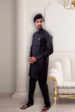 Black Pathani Suit Indian Traditional Kurta Set- BL4043SNT