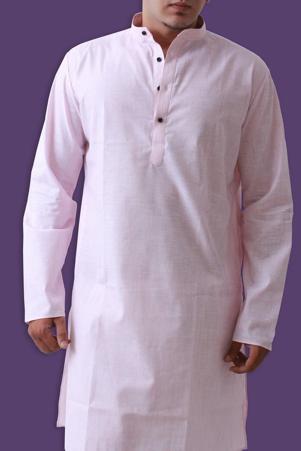 Comfortable Light Weight Solid Pink Cotton Kurta Pajama Set - BL4104SNT