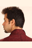 Majestic Maroon Jute Linen Blazer for Men-BL5001SNT