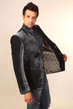 Modern Grey Velvet Blazer For Men - BL5006SNT