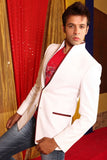 Fancy White Linen Blazer For Men - BL5008SNT