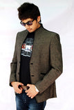 IN Vogue Grey Linen Blazer For Men - BL5013SNT