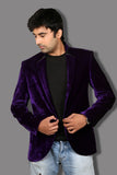Royal Purple Velvet Blazer For Men - BL5023SNT