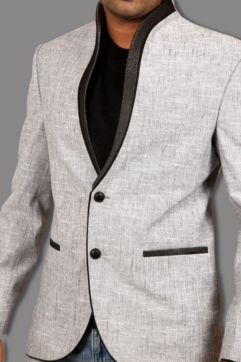 Elegant Silver Grey Blazer For Men - BL5027SNT