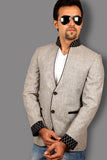 Trendy Silver Grey Blazer For Men - BL5028SNT