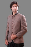 Mandarin Collar Tan Colo Blazer For Men - BL5046SNT