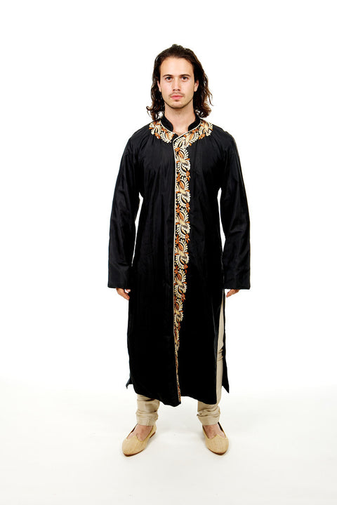 Men in Black Sherwani Kurta Pajama Size 40