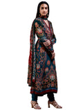 Ritu Kumar Emerald & Burgundy Floral Print Suit Set