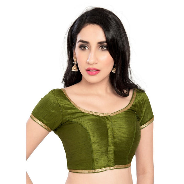 Designer Indian Traditional Mehendi-Green Saree Blouse Choli (CO-193Sl-Mehendi-Green)