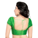 Designer Indian Traditional Parrot-Green Round Neck Saree Blouse Choli (CO-193Sl-Parrot-Green)