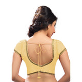 Designer Indian Traditional Cream Sweetheart-Neck Saree Blouse Choli (CO-203-Cream)