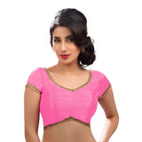 Designer Indian Traditional Light-Pink Sweetheart-Neck Saree Blouse Choli (CO-203-Light-Pink)