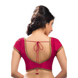 Designer Indian Traditional Pinkish-Maroon Sweetheart-Neck Saree Blouse Choli (CO-203-Pinkish-Maroon)