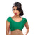 Designer Indian Traditional Rama-Green Sweetheart-Neck Saree Blouse Choli (CO-203-Rama-Green)