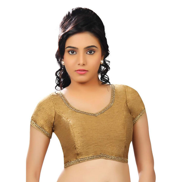 Designer Indian Traditional Copper Sweetheart-Neck Saree Blouse Choli (CO-203-Copper)