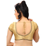 Designer Indian Traditional Gold Sweetheart-Neck Saree Blouse Choli (CO-203-Gold)