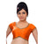 Designer Indian Traditional Orange Sweetheart-Neck Saree Blouse Choli (CO-203-Orange)