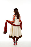Elegance Beige and Red Anarkali