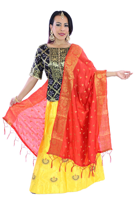 Bright Sunset Sangeet Party Lehenga 