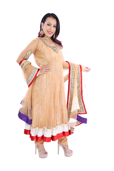 Shimmering Gold Anarkali 