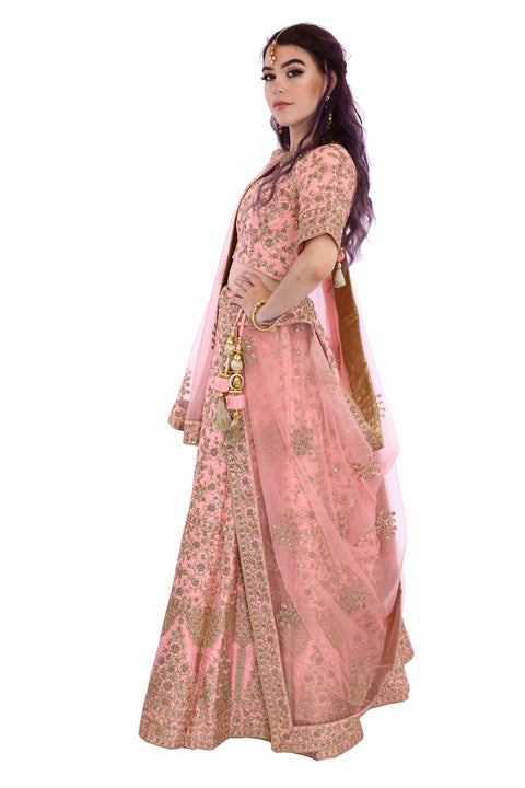 Pastel Peach Wedding lehenga