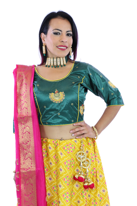 Beautiful Colorful Sangeet Party Lehenga