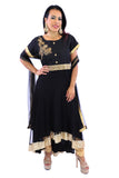 Beaming in Black and Gold Anarkali