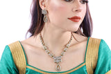 Simplistically Stunning Silver Necklace Set with Earrings - 0992
