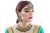 Jaw-Dropping Green and Gold Necklace Set with Earrings and Tika - 1038