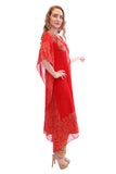 Trendy Red Kaftan Style Long Kurti