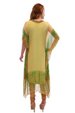 Glitzy Green Kaftan Style Long Kurti