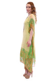 Glitzy Green Kaftan Style Long Kurti