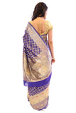 Radiant Blue Silk Sari-SS01