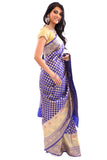 Radiant Blue Silk Sari-SS01