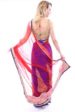 Instant Glamorous Sheer with Elegant Embroidered Pre-Pleated Ready-Made Sari