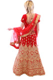 Stunning Scarlet Red Indian Bridal Wedding Lehenga - SNT11031