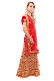 Stunning Scarlet Red Indian Bridal Wedding Lehenga - SNT11031