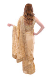 Golden Goddess Embroidered Pre-Pleated Ready-Made Sari