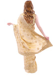 Golden Goddess Embroidered Pre-Pleated Ready-Made Sari