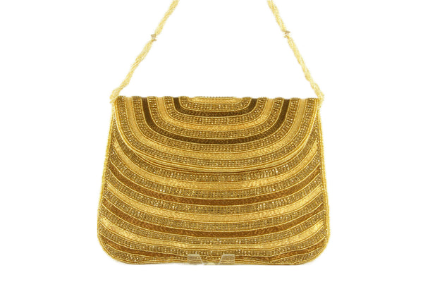 Mocha Stripe Indian Wedding Clutch