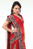 Charming Diamond Studded Stylish Deep Red Lehenga Choli-SNT11133