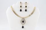 Fancy and Elegant Gold Necklace Set with Earrings