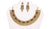 Rich Gold with Black Stones Necklace Set with Earrings- JW2011