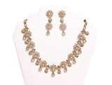 Decorous Flower Necklace set with Earrings and Tika- JW2036