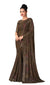 Modern Beauty Brown Sequined Pre-Pleated Ready-Made Sari -INN-2312