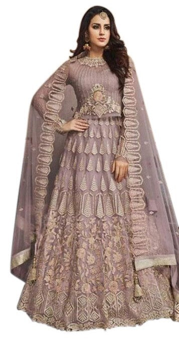 Noble Amethyst Purple with Gold embroidered Lehenga- SNT11003